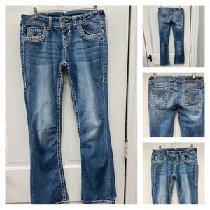 Vigoss The Dublin boot cut thick stitch denim jeans women's 7 x 33